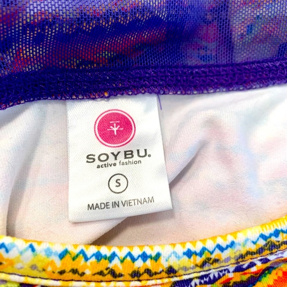 Soybu Small Multicolored Athleisure Sport Dress with Mesh Racerback - Picture 4 of 6